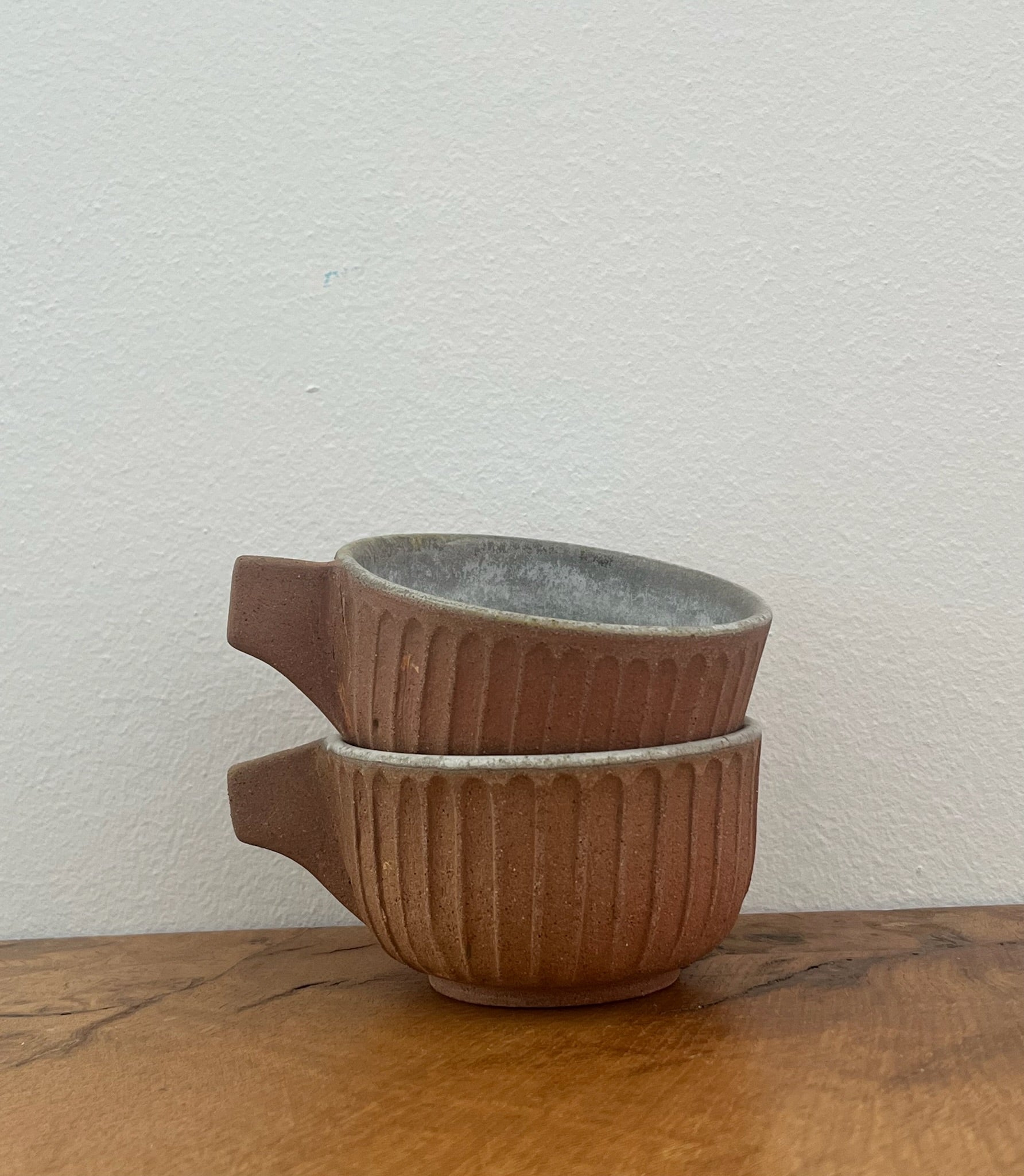 Hand-Thrown Fluted Ceramic Mug
