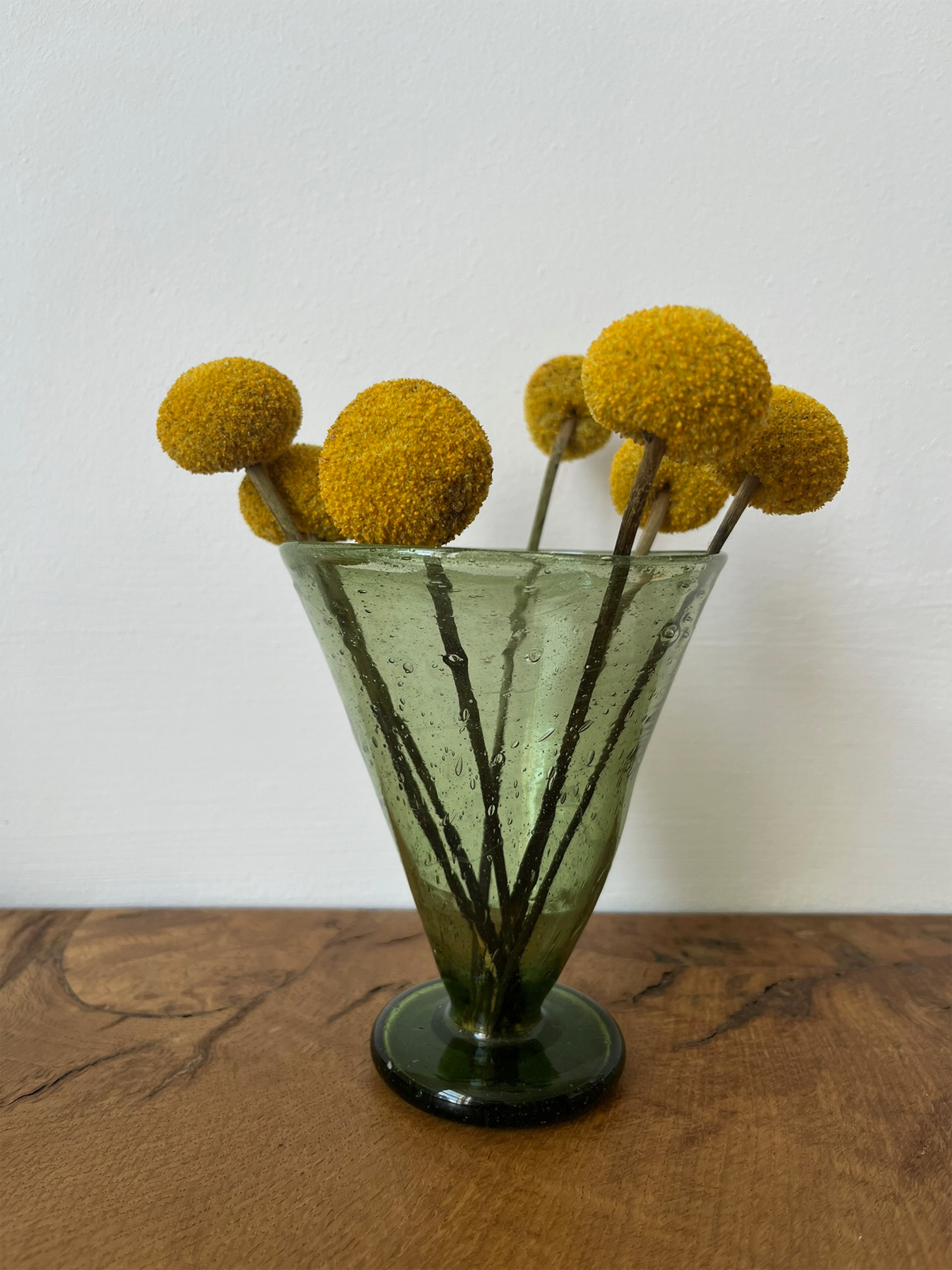 Green Fluted Glass Vase Set (Set of 3)