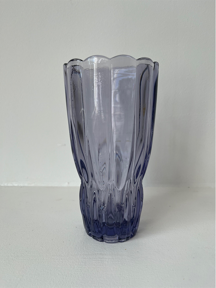 Smoked Lilac Glass Vase