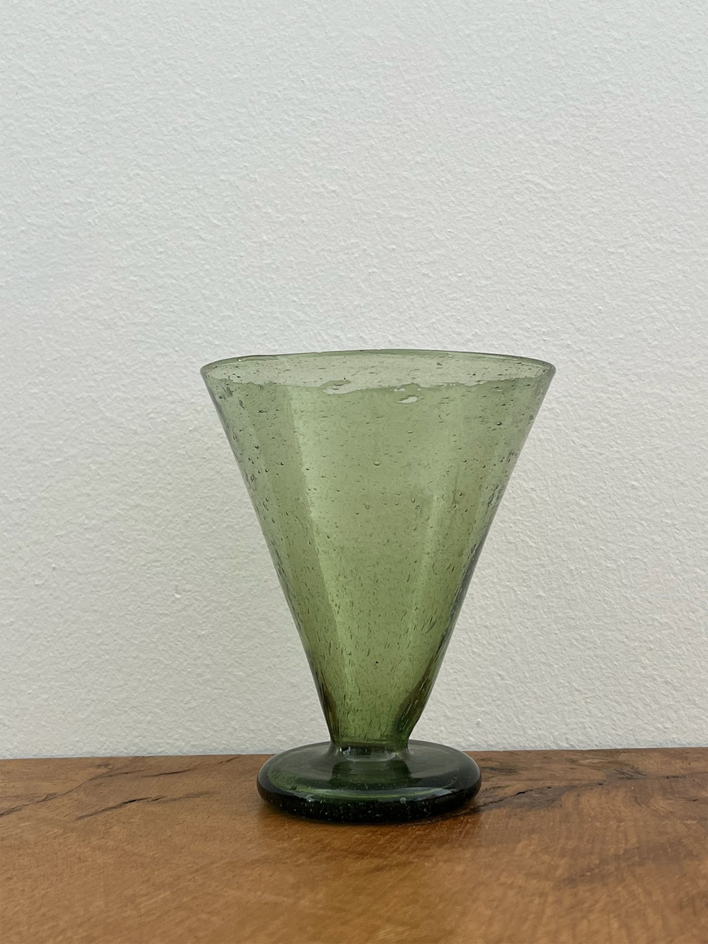 Green Fluted Glass Vase Set (Set of 3)