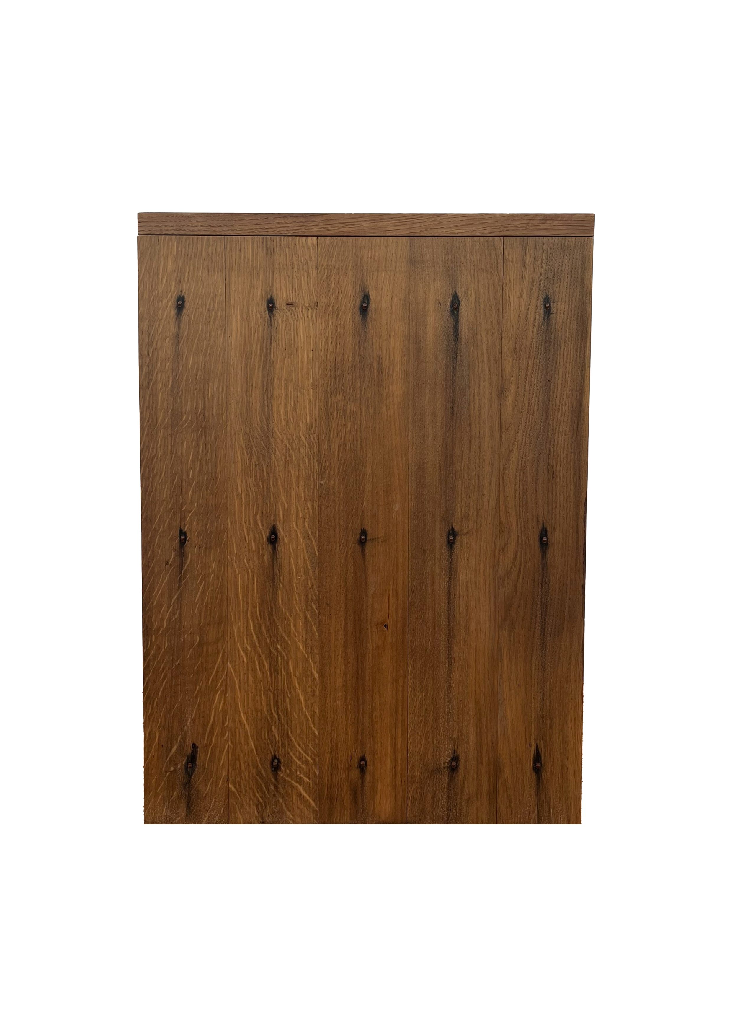 Handcrafted Solid Wood Bedside Table with Oxidised Nail Detail