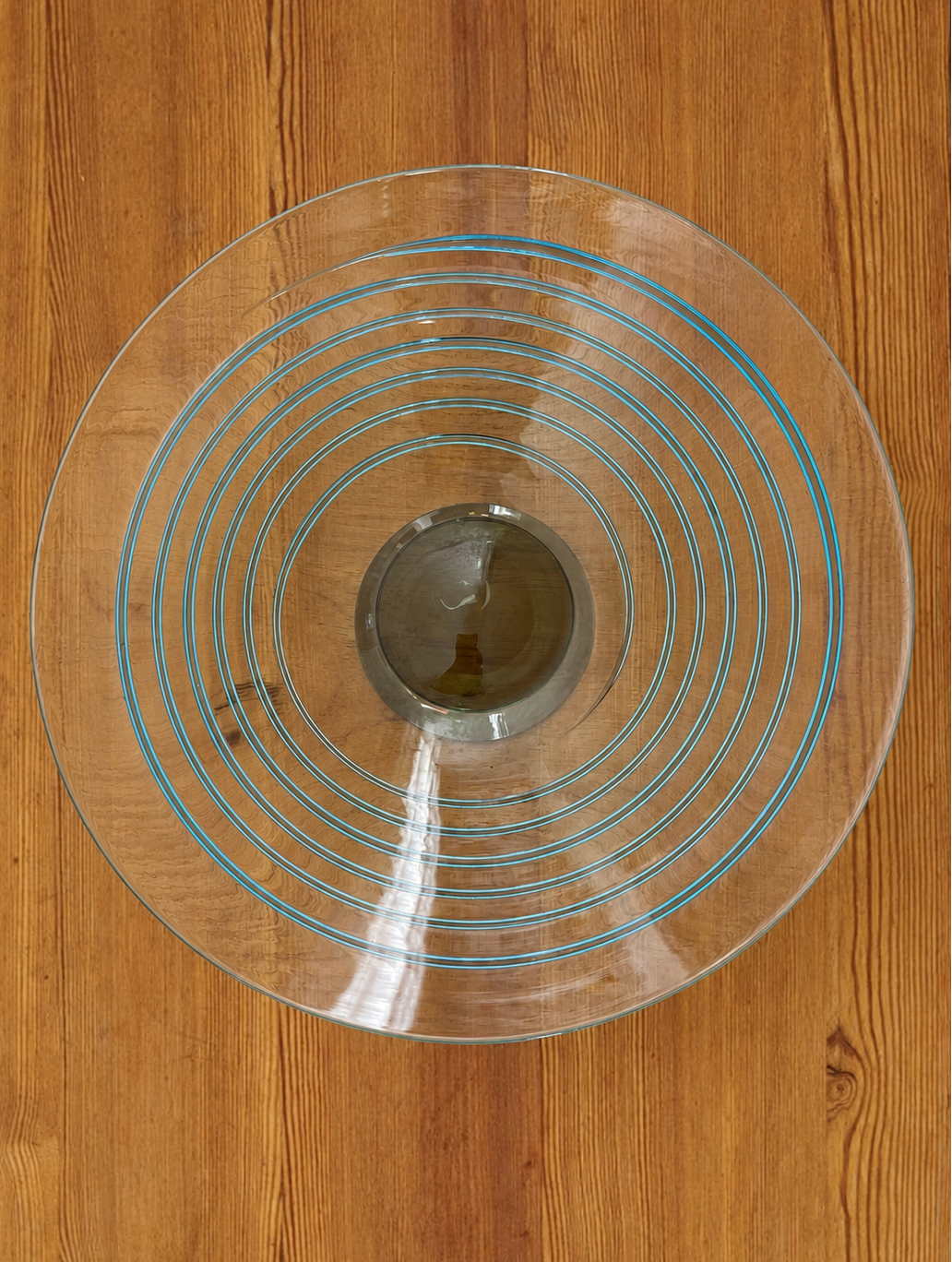 Vintage Smoked Glass Pedestal Fruit Bowl
