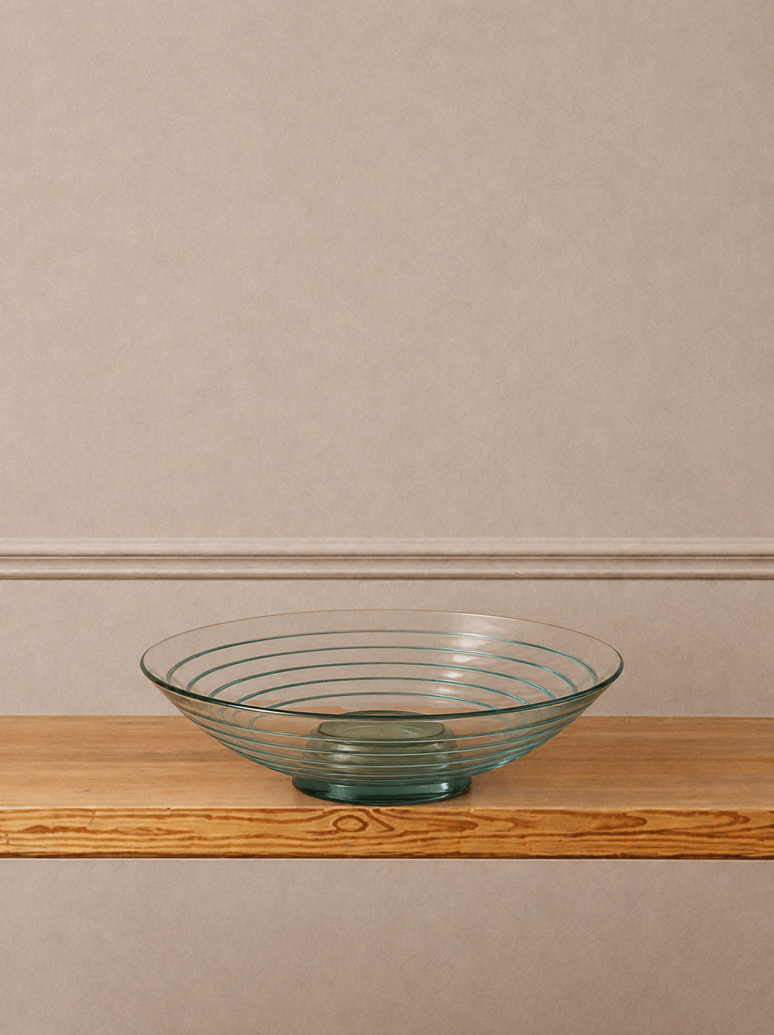 Vintage Smoked Glass Pedestal Fruit Bowl