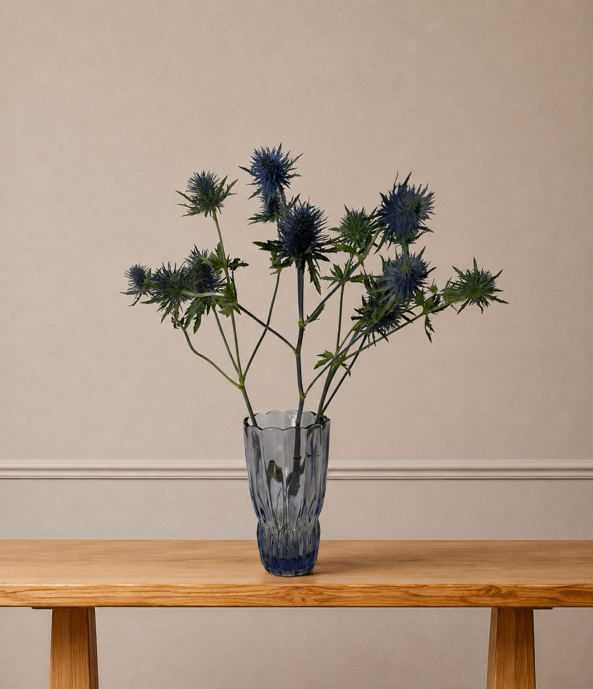 Smoked Lilac Glass Vase