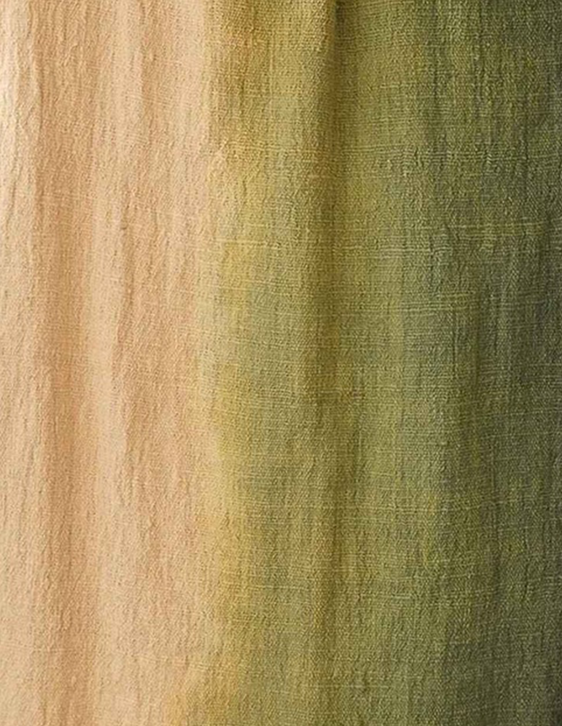 Green Natural-Dyed Ombre Throw Blanket