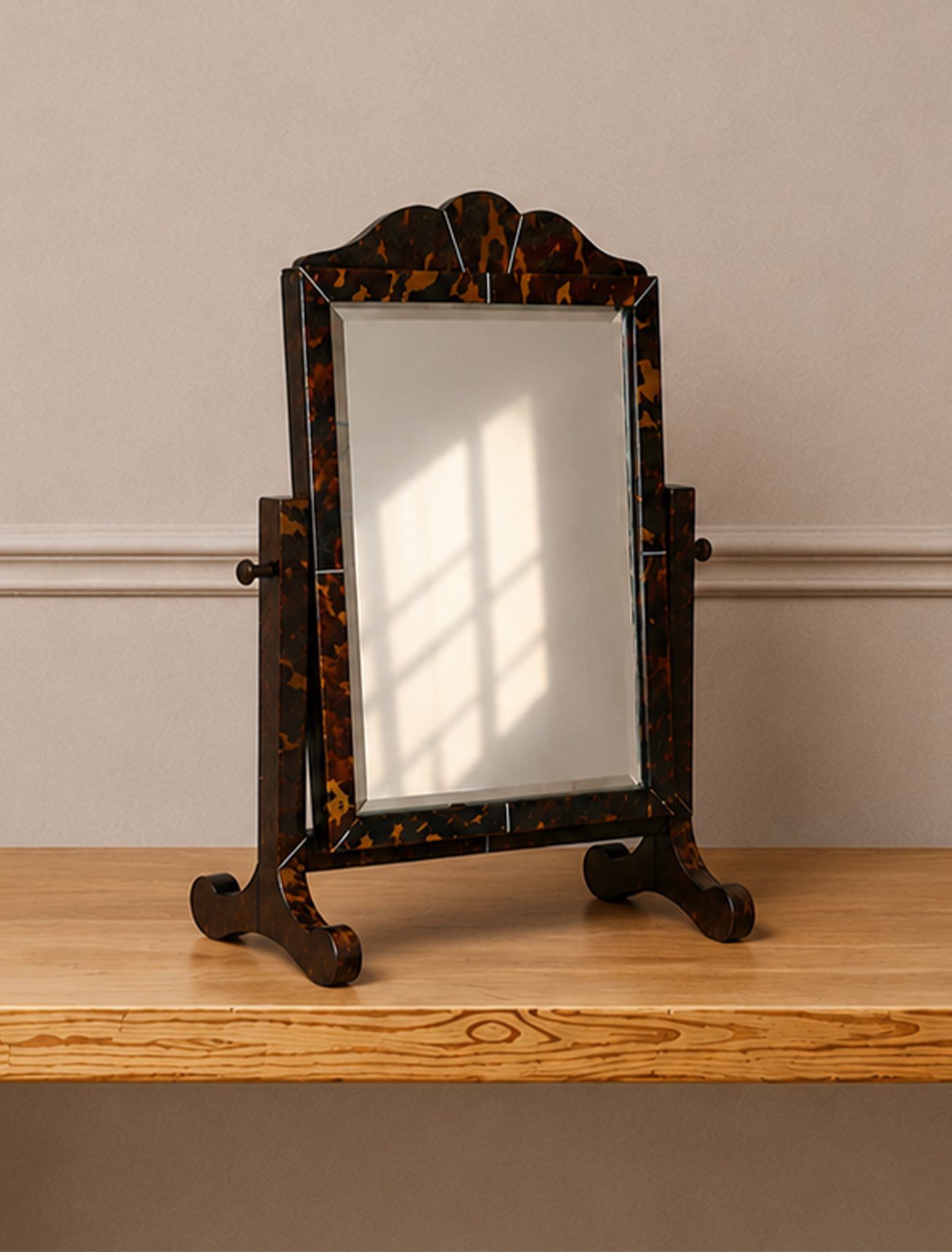 Antique Tortoiseshell Dressing Mirror