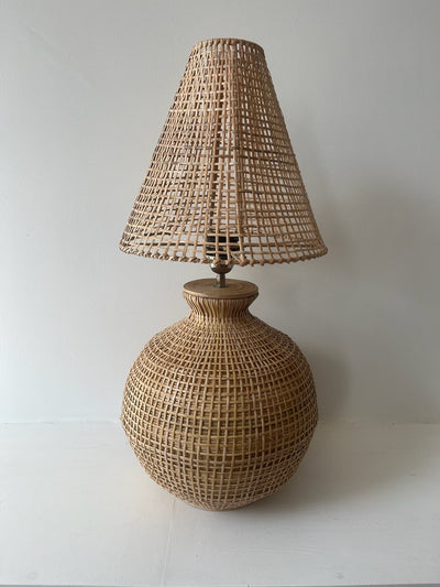 Woven Rattan Table Lamp
