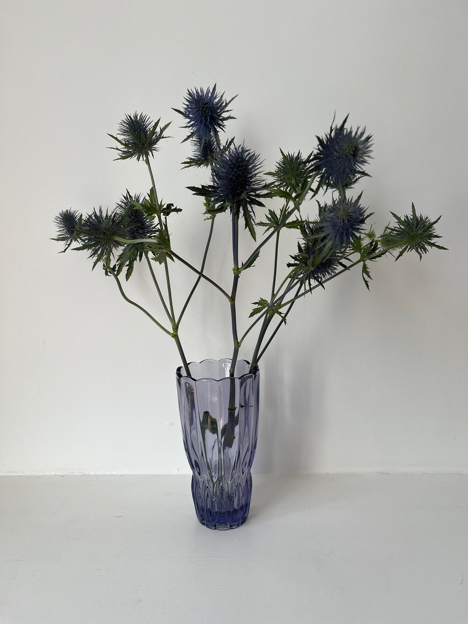 Smoked Lilac Glass Vase