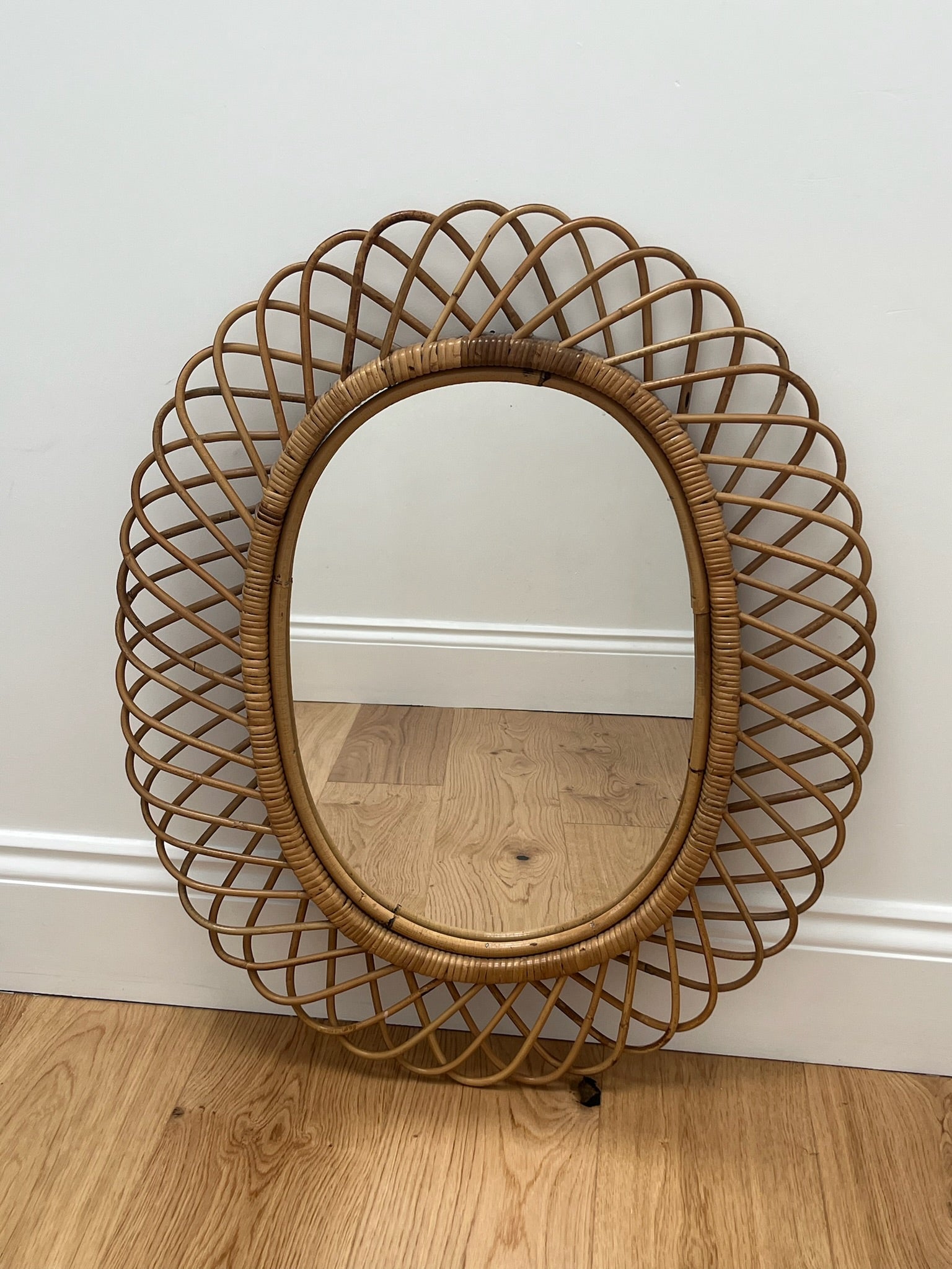 Woven Rattan Wall Mirror