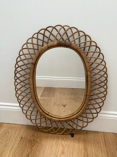 Woven Rattan Wall Mirror