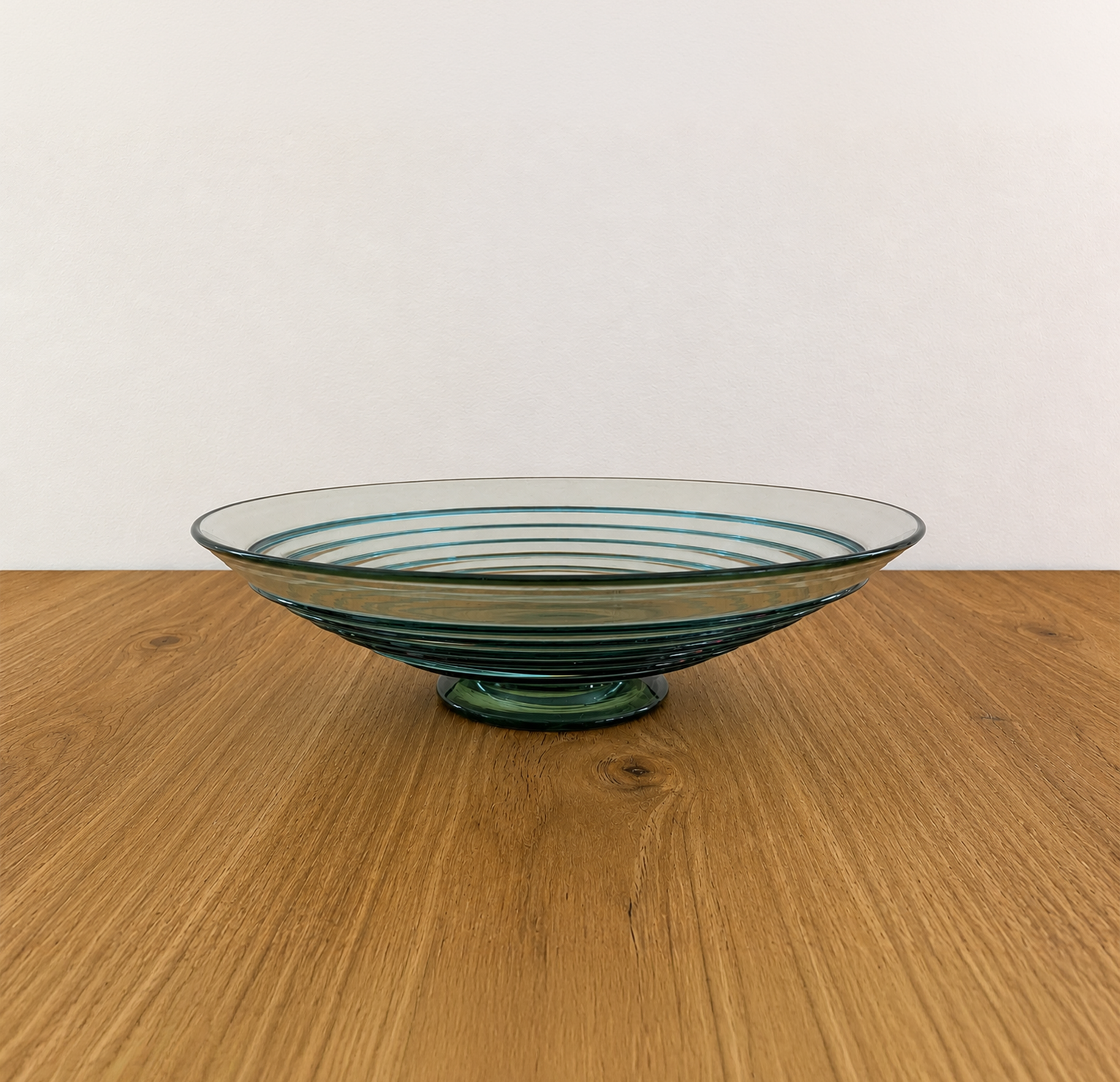 Vintage Smoked Glass Pedestal Fruit Bowl