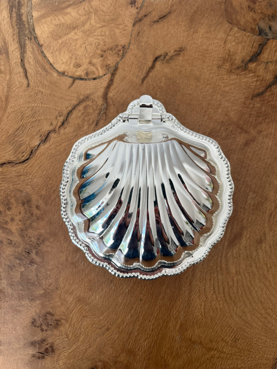 Silver-Plated Shell Box