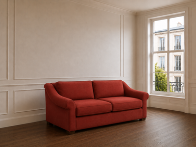 Handmade Sofa Upholstered in Rose Uniacke Spice fabric