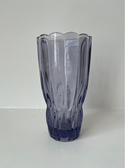Smoked Lilac Glass Vase