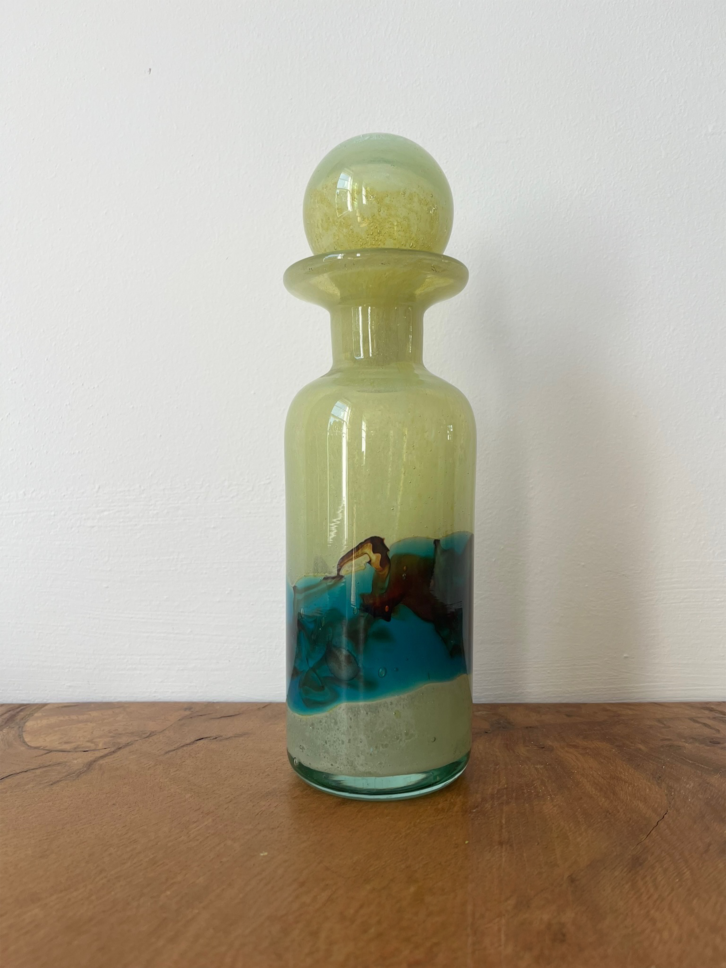 Hand-Blown Art Glass Decanter