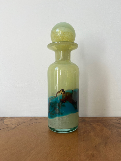 Hand-Blown Art Glass Decanter