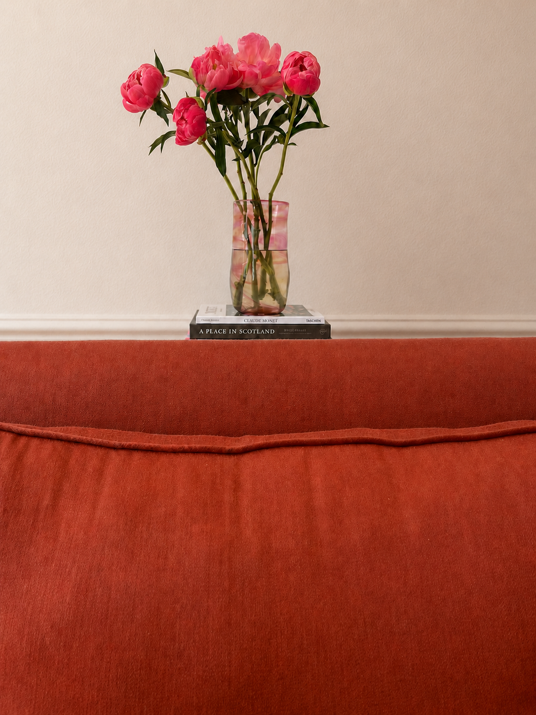 Handmade Sofa Upholstered in Rose Uniacke Spice fabric
