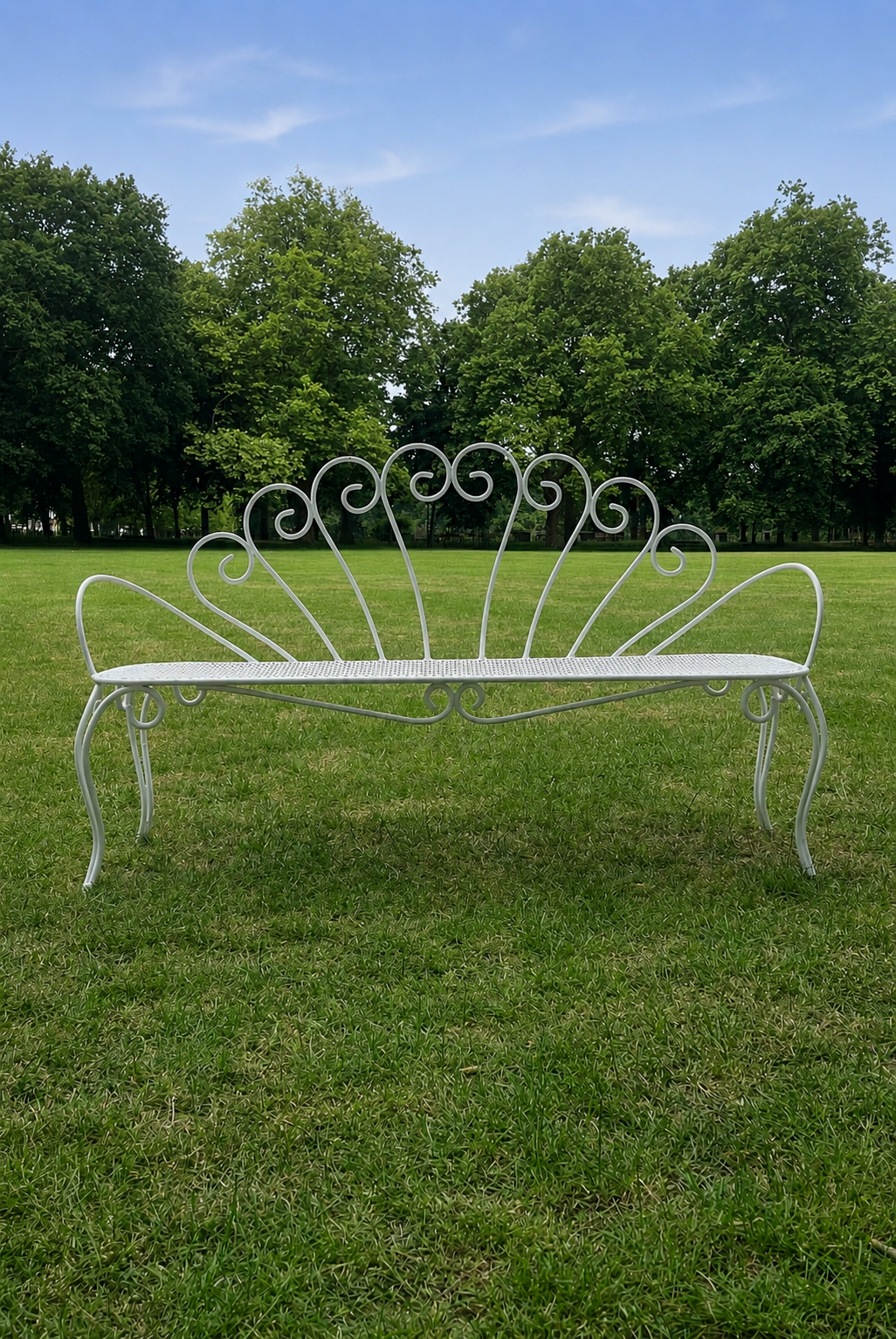Antique Metal Garden Dining Set - including a bench