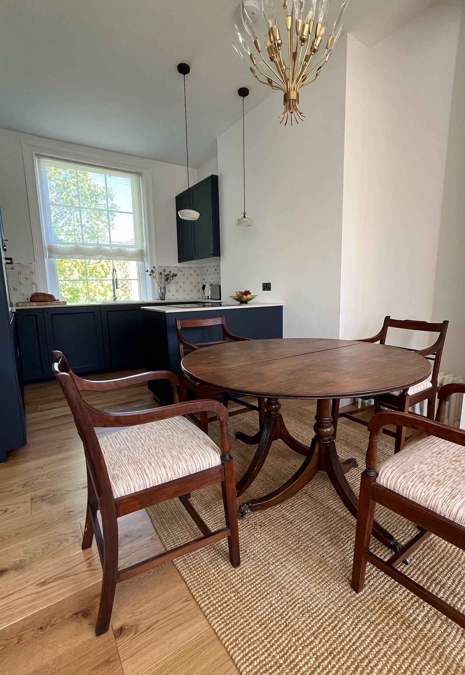 Set of 4 Antique Mahogany Armchairs