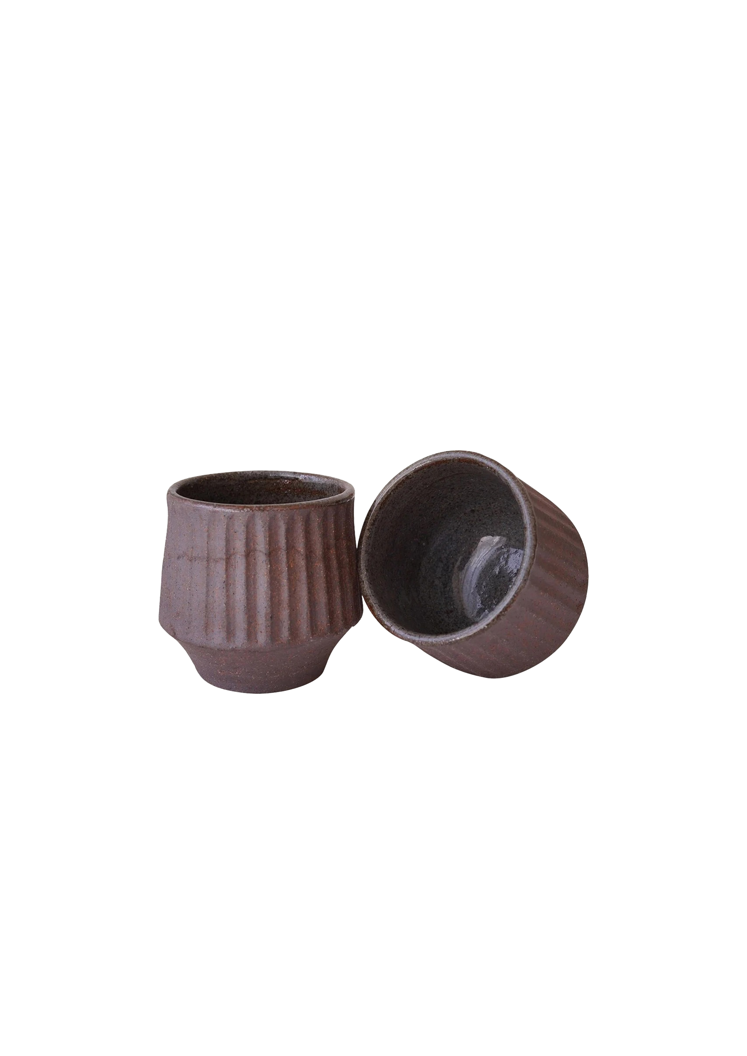 Hand-Thrown Fluted Ceramic Mug