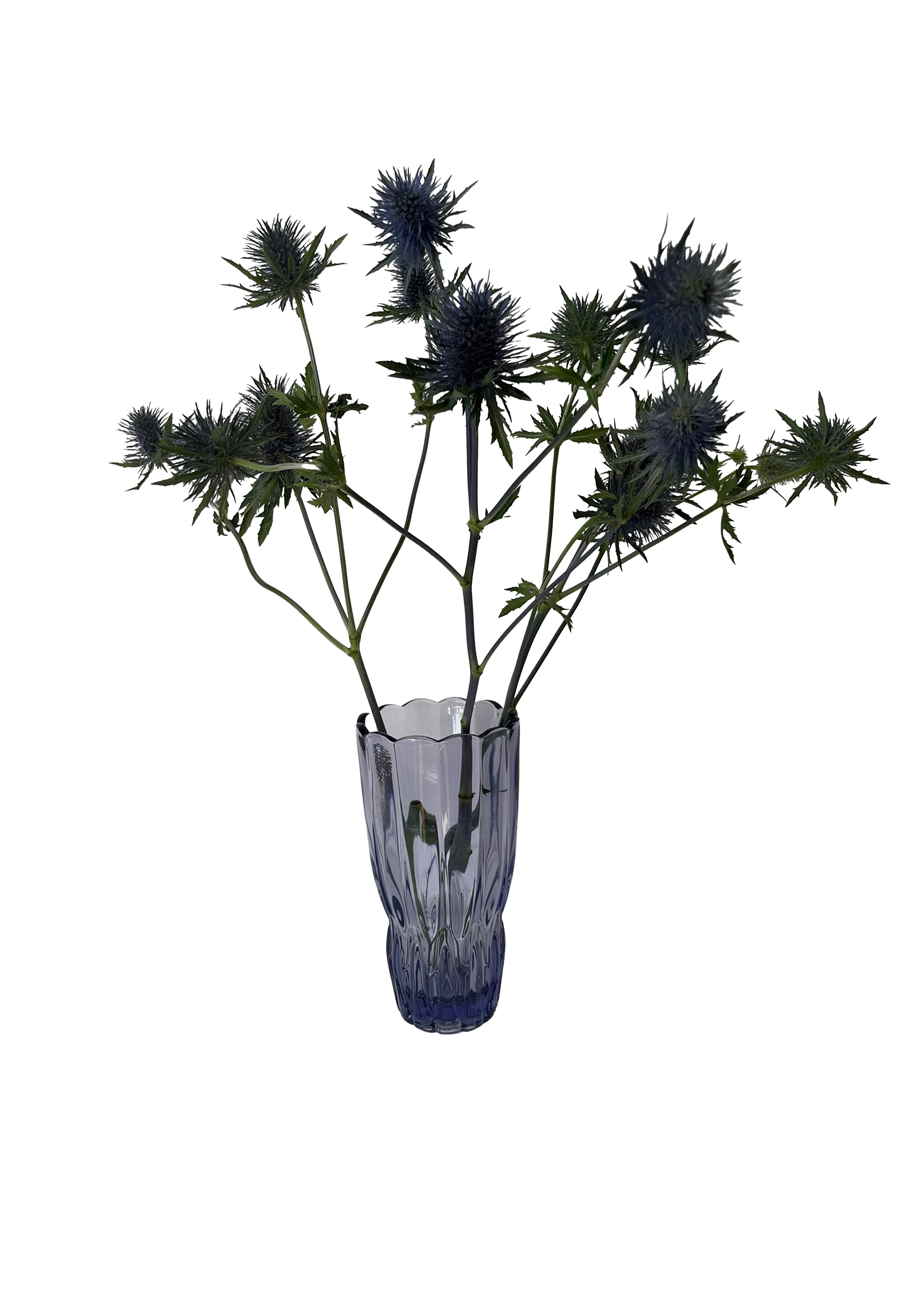 Smoked Lilac Glass Vase