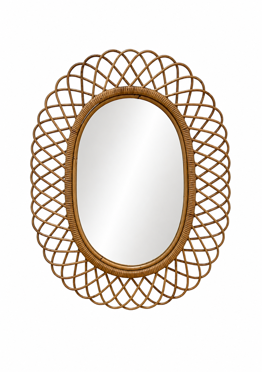 Woven Rattan Wall Mirror