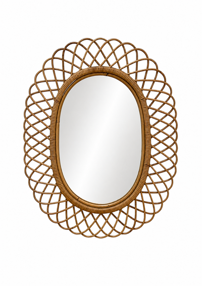 Woven Rattan Wall Mirror