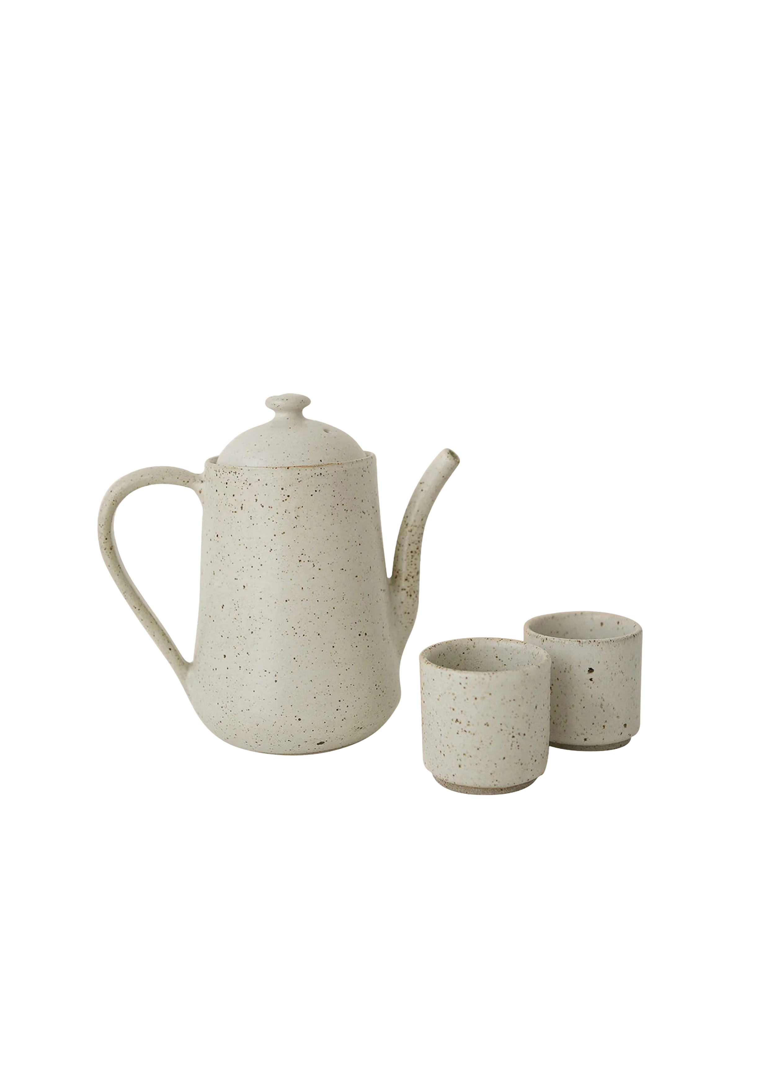 Speckled Ceramic Tea set with two cups included