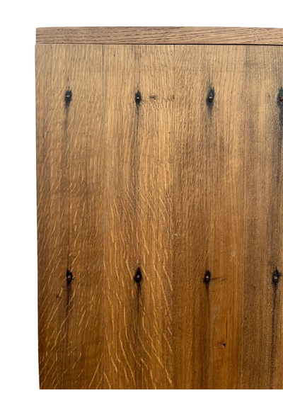 Handcrafted Solid Wood Bedside Table with Oxidised Nail Detail