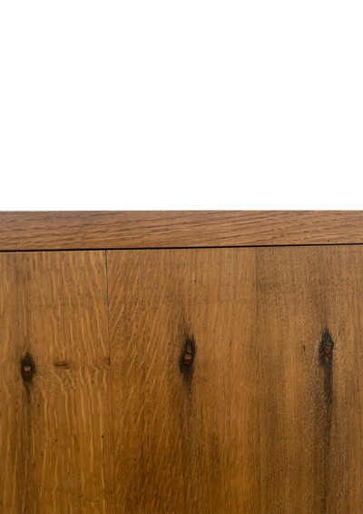 Handcrafted Solid Wood Bedside Table with Oxidised Nail Detail
