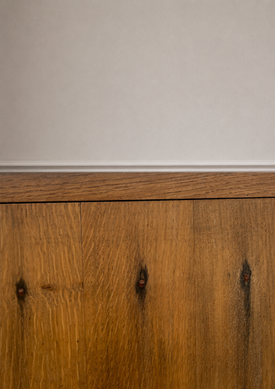 Handcrafted Solid Wood Bedside Table with Oxidised Nail Detail