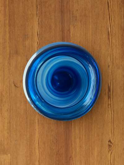 Handblown Blue Glass Vase