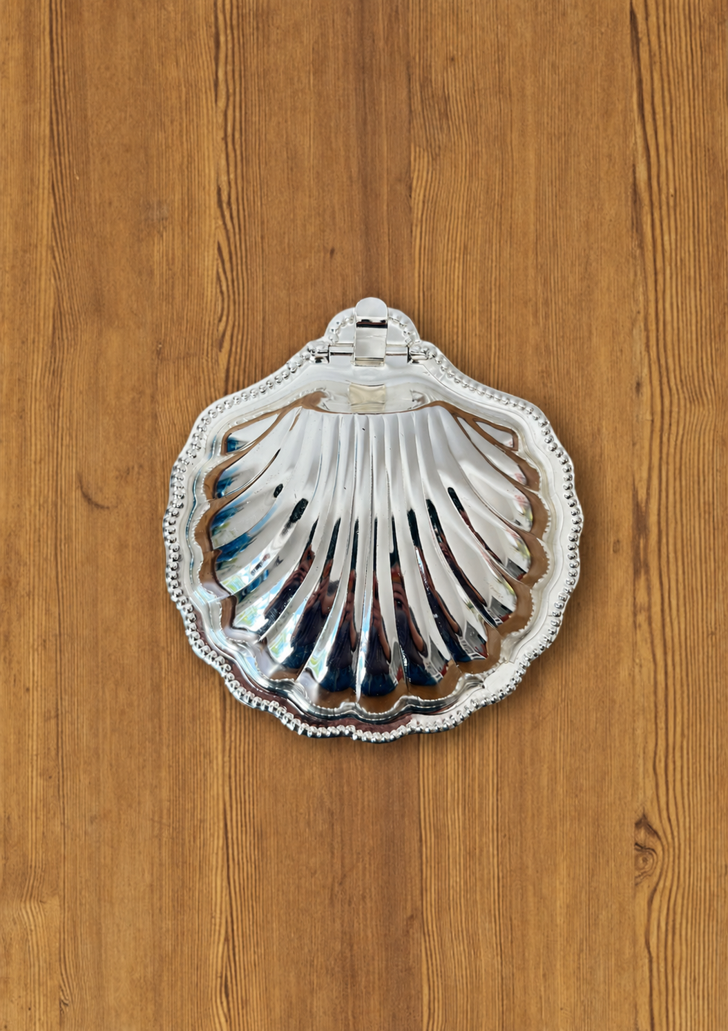 Silver-Plated Shell Box