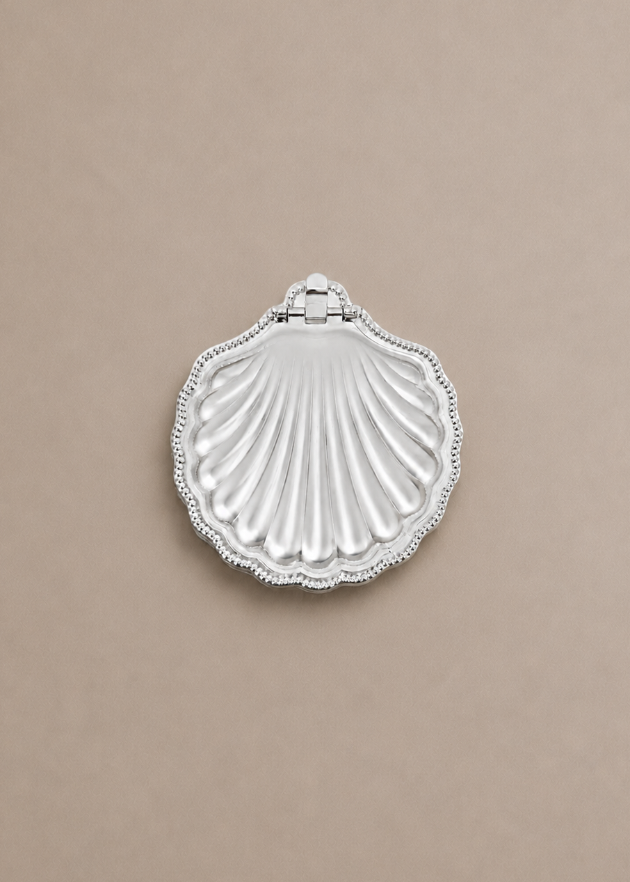 Silver-Plated Shell Box