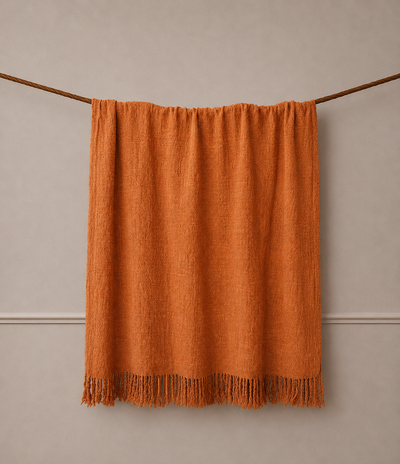 Pink Natural-Dyed Vibrant Throw Blanket