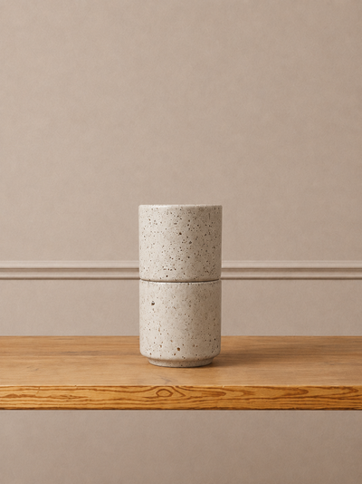 Speckled Ceramic Tea set with two cups included