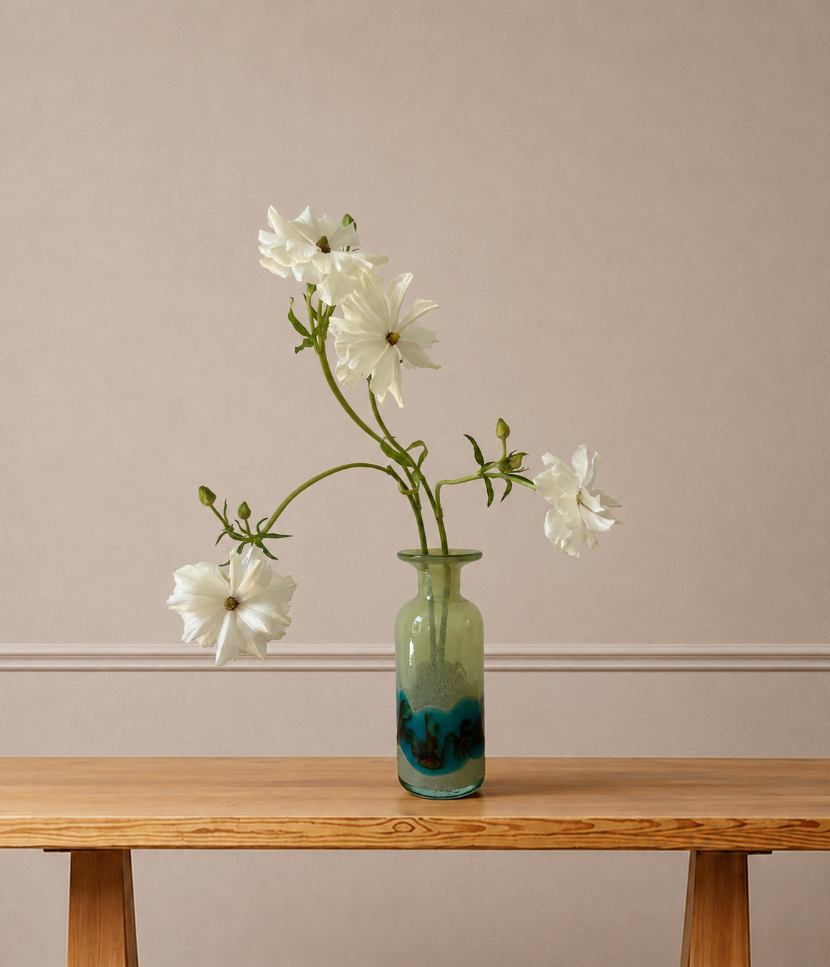 Hand-Blown Art Glass Decanter