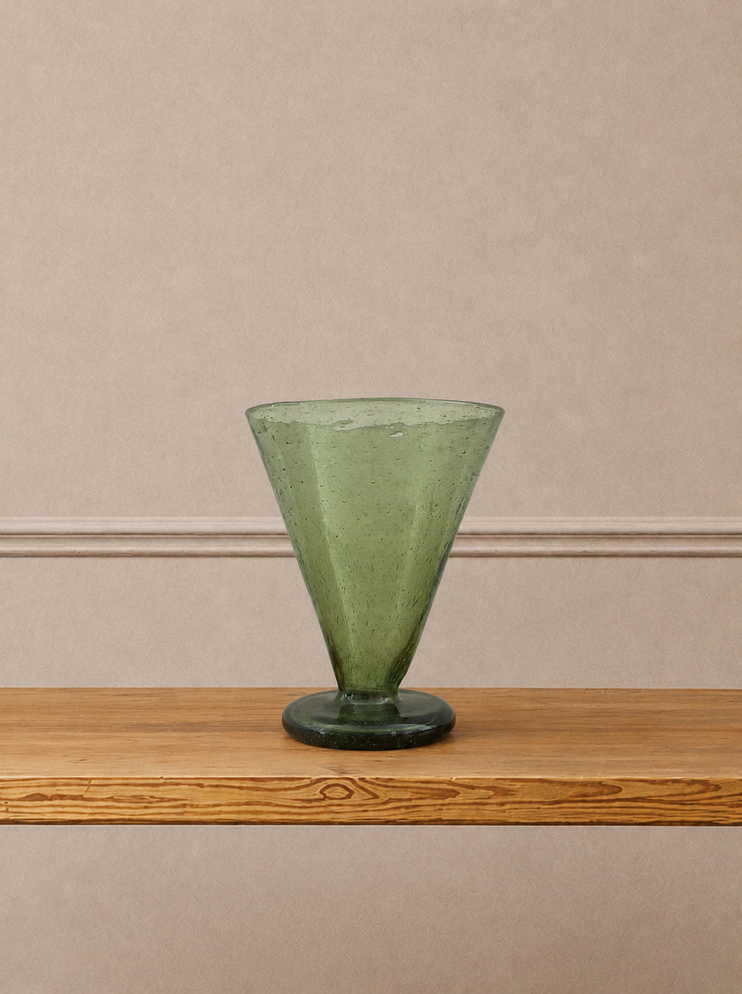 Green Fluted Glass Vase Set (Set of 3)