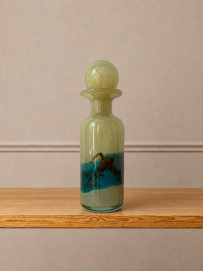Hand-Blown Art Glass Decanter