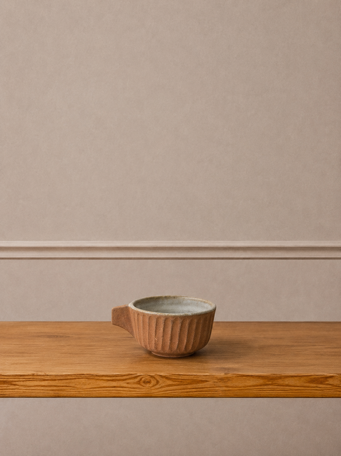 Hand-Thrown Fluted Ceramic Mug