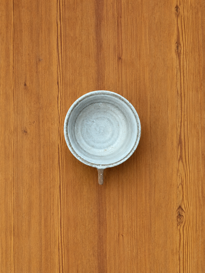 Hand-Thrown Fluted Ceramic Mug