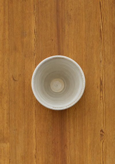Hand-Thrown Fluted Ceramic Mug