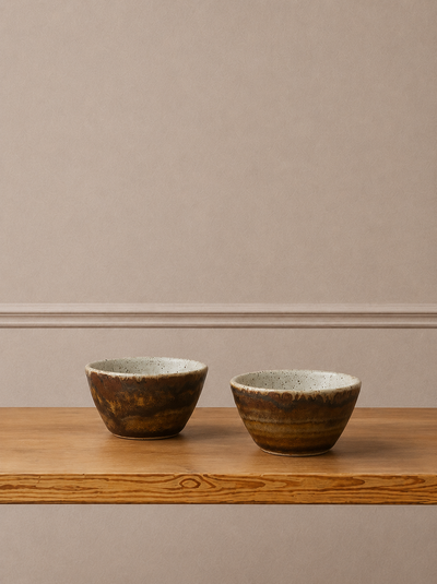 Hand-Glazed Ceramic Tea Set with 2 cups included