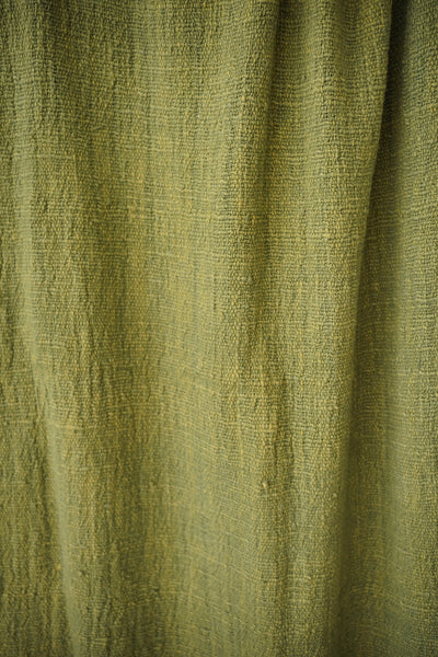 Green Natural-Dyed Vibrant Throw Blanket