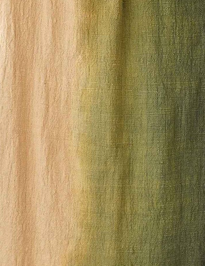 Green Natural-Dyed Ombre Throw Blanket