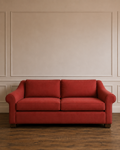 Handmade Sofa Upholstered in Rose Uniacke Spice fabric