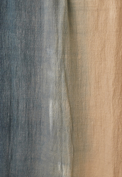 Blue Natural-Dyed Ombre Throw Blanket