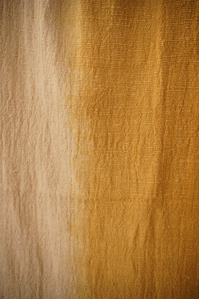 Yellow Natural-Dyed Ombre Throw Blanket